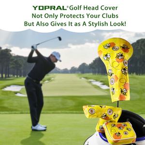 Ensemble de couvre-chef de club de <span class=keywords><strong>golf</strong></span> à broderie personnalisée en cuir Pu pour couvre-chef de <span class=keywords><strong>bois</strong></span> <span class=keywords><strong>hybride</strong></span> de fairway de conducteur #1 #<span class=keywords><strong>3</strong></span> #<span class=keywords><strong>5</strong></span> - Product Image 5