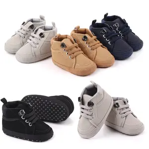 Zapatos de cuna de bebé, zapatos antideslizantes de suela blanda para caminar, zapatos para caminar de bebé