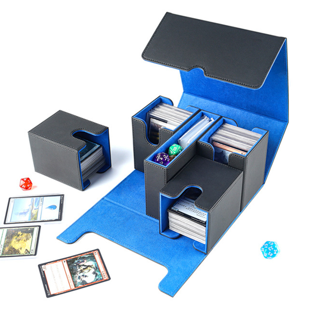 5-in-1 Large Capacity TCG Deck Box Compatible with MTG Magic the Gathering/Commander/ Yugioh Cards, Durable Card Storage Box