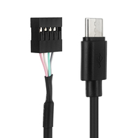 Câble 9 broches vers USB Type-C 50CM pour carte mère d'ordinateur vers écran secondaire USBC, écran LCD d'ordinateur, panneau d'écran