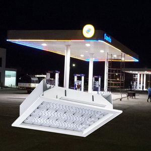 ZGSM lumière d'auvent LED étanche extérieure de haute qualité 150w <span class=keywords><strong>pour</strong></span> lampes d'auvent de station d'essence de carburant de gaz - Product Image 1
