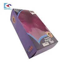 צבעוני מותאם אישית מודפס צעצוע נייר קופסא עם חלון PVC