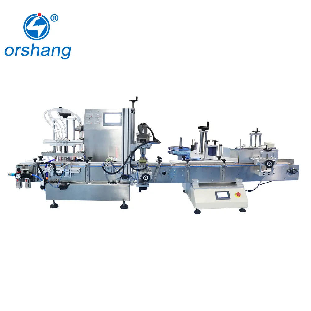 Desktop Automatic Liquid Soap Juice 500 Ml Water Bottle Filling Capping and Labeling Machine Production Line