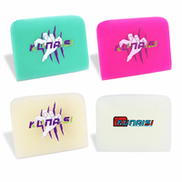 Outil de pose de film vinyle pour voiture KUNAISI, raclette en TPU à motif personnalisé avec bord en feutre, résistant à l'usure, pour film de protection PPF