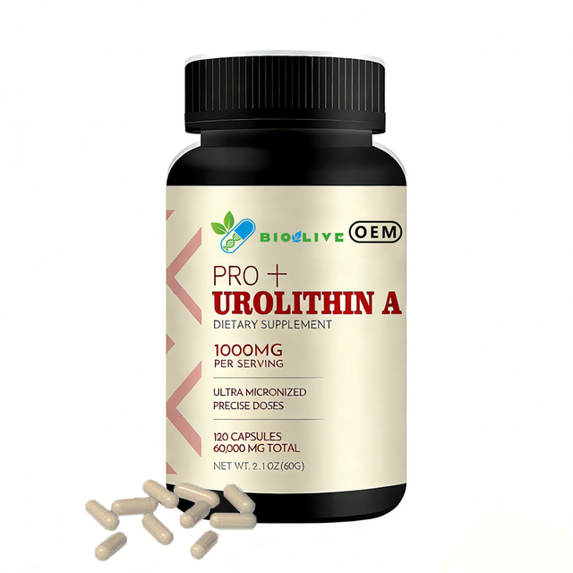 Wholesale OEM PRO+ Urolithin a 1000mg Ultra Micronized for Mitochondrial Renewal Urolithin a Capsules