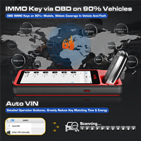 Autel MaxiIM KM100 KM100E KM100X alat Immobilizer pemrograman kunci 2 buah Autel IKEY untuk pemrogram kunci mobil OBD IMMO