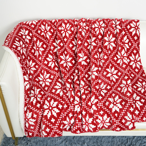 ผ้าห่มเชอร์ปาสำหรับตกแต่งลายคริสต์มาสผ้าห่มนุ่มนิ่ม - Product Image 3