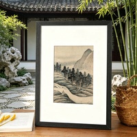 Cadre photo vide en bois naturel brut A3 A4, à fixer au mur, pour croquis, peinture à l'huile, affiche, taille personnalisée disponible