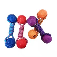 Jouet à Mâcher pour Animaux de Compagnie : Balle Élastique TPR, Jouets pour Chiens en Corde de Nylon, Résistance à la Morsure, Entraînement, Jeu de Traction, Jouets à Mâcher Interactifs