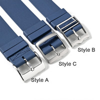 Bracelet de montre sport de haute qualité, étanche, en acier inoxydable et caoutchouc fluoré, 20 mm, 21 mm, 22 mm, bracelet souple en FKM