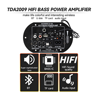 Amplificateur numérique 12V/24V 220V Carte amplificateur TDA2009 HIFI Amplificateur de puissance basse fréquence Subwoofer Microphone unique AMP Amplificateur audio de voiture