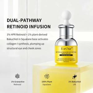 Aceite Facial de <span class=keywords><strong>Retinol</strong></span> de Marca Privada, Escualano Antienvejecimiento, Venta al por Mayor, Reparación de Arrugas, Gotero de 30 ml, OEM - Product Image 4