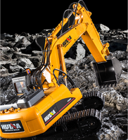 En stock, HUINA 1535, excavatrice RC semi-alliage 15 canaux 1:14, télécommande sans fil 2.4G, camion de chantier