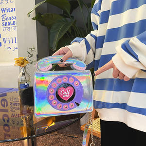 Creative Funny Personality Phone Shaped Handbags Top-Handle Shoulder Bags Telephone Shape Purse - Product Image 2