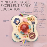 Mini jeu multifonctionnel, parc des animaux pour l'éducation précoce de bébé, avec table à musique légère, jouet éducatif
