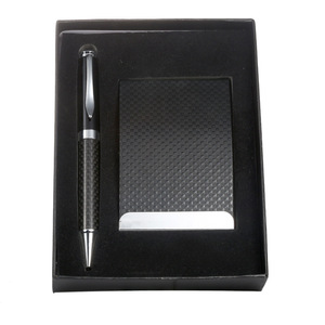 Porte-cartes et stylo de visite en cuir PU, ensemble haut de gamme, cadeau d'affaires, souvenir à la mode - Product Image 1