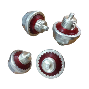 Écrous autobloquants hexagonaux jaunes zingués avec joint <span class=keywords><strong>d</strong></span>'<span class=keywords><strong>étanchéité</strong></span> à insert rouge pour équipements de puissance hydraulique - Product Image 2