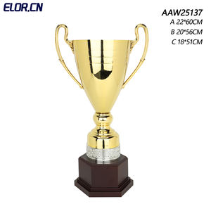 ELOR Logo personnalisé Sports Awards Or Argent Bronze Métal Coppa Italia Champions Football Trophée Avec Un Couvercle Colombe de la Paix - Product Image 5