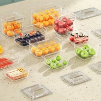 Liyunda Bac Gastronorme Transparent en PC pour Buffet, 1/1 10L 530*325, Conteneur de Stockage en Plastique avec Couvercle Cranté