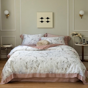 Juego de cama doble con estampado Floral, edredón occidental suave de alta calidad para el hogar - Product Image 2
