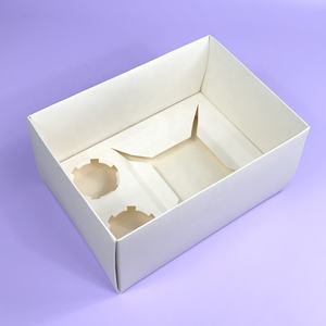 XJH <span class=keywords><strong>2</strong></span> lubang kotak Bento Cupcake dengan tutup bening kotak roti kemasan kue kotak Bento cangkir Muffin untuk pesta ulang tahun - Product Image 3