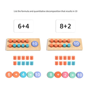 Servizio professionale per bambini numero di legno strumenti di insegnamento sensoriali Juguetes operazione matematica Puzzle giocattoli per bambini ragazzi ragazze - Product Image 2