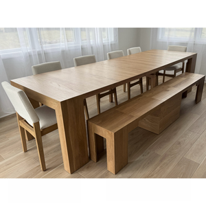 2026 Factory Transform <strong>Table</strong> Customized Simple Modern Popular Expandable <strong>Dining</strong> <strong>Table</strong> Bench Set of 4 or 6 <strong>Chairs</strong> <strong>for</strong> Home Use - Product Image 2