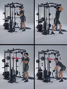 Nuovo Design 2026 Smith Machine Multifunzione <span class=keywords><strong>per</strong></span> Home Gym, Power Rack con Pila di Pesi Posteriore, Sistema da Palestra - Product Image 4