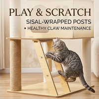 Structure d'escalade pour chat, étagère pour chat, capsule spatiale pour chat, lit pour chat, arbre à chat avec plateforme de observation intégrée, jouets pour chat