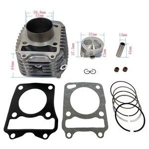 Piezas de Motor de Motocicleta, Cilindro de Motor de Motocicleta Compatible con Honda KYZ Wave125 XRM125, Diámetro del Cilindro de 57 mm - Product Image 2