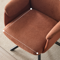 Fauteuils de salle à manger pivotants et inclinables en velours et lin modernes, confortables pour la maison, le bureau, le salon, l'appartement, écologiques