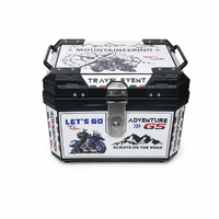 Boîte de rangement arrière pour scooter électrique/cyclomoteur, 36L, polypropylène (PP), personnalisable, World PP-36L, adaptable/upgrade