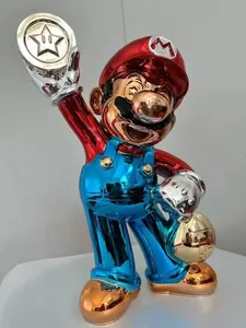 Venta al por mayor de estatuas de animales de dibujos animados estilo Pop Art, figuras de resina de hombre rico en forma de esculturas de <span class=keywords><strong>Monopoly</strong></span> para decoración <span class=keywords><strong>del</strong></span> hogar. - Product Image 5