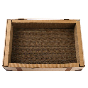 Rascador para gatos, de cartón corrugado, tipo maleta, cama para gatos, juguete para gatos, artículos para mascotas, sin pelusa, producto popular en línea - Product Image 5