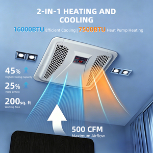 เครื่องปรับอากาศติดหลังคา 4000W 110V AC R410A 220V R22 สำหรับรถยนต์ หน่วย 1220W ระบบทำความเย็น EAC002.70 110V มาตรฐานสหรัฐอเมริกา - Product Image 2