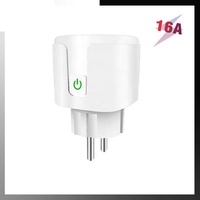 Adaptateur de prise intelligente WiFi 16A Télécommande vocale sans fil Moniteur d'alimentation Minuterie Prise de courant Smart Life pour Google Home Alexa