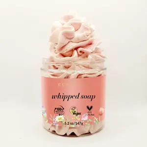 Whipped Soap Bath Shave Cream Soften Body Wash Scrub Moisturizing Shea Butter Base Whipped Soap