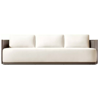 Ensemble de canapés de jardin en aluminium imperméable moderne pour villa, mobilier de patio durable, ensemble de canapés de luxe pour cour de villégiature