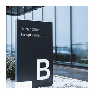 BUOYANT Custom Design Advertising Steel Monument Direction Illuminated Signboard Guide Tower Standing Pylon Sign - Product Image 1