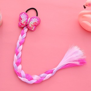 <span class=keywords><strong>Parrucche</strong></span> per Bambini, Accessori per Capelli con Trecce, Fasce per Capelli con Farfalle Paillettate, Elastici per Capelli, <span class=keywords><strong>Parrucche</strong></span> Intrecciate Colorate per Ragazze - Product Image 5
