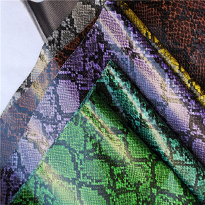 Mềm 0.8 Mm Rắn Dệt Dập Nổi, Da Nhân Tạo Giả Tổng Hợp In Python PU Túi Da Vật Liệu Cho Giày Hành Lý - Product Image 3