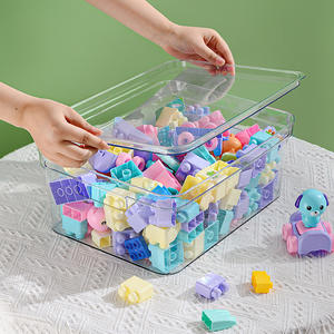 Caja de Almacenamiento de Juguetes de Plástico Transparente, Moderna y Sencilla, para Legos y Peluches de Niños - Product Image 5