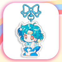 Llavero de acrílico de 6 cm con lazo de Sailor Moon, accesorios periféricos para niñas, Ami Hino, Rei Aino, Minako Haruka, colgante para mochila