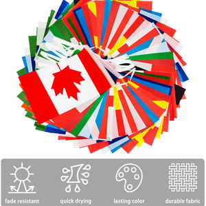 Set di <span class=keywords><strong>Bandiere</strong></span> Impermeabili da Esterno con Asta e Corda per Tifosi di Squadre Nazionali - Product Image 4