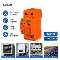 Parafoudre solaire CUAJE 1000V DC SPD 40KA pour protection contre la foudre des équipements électroniques, matériau PBT, système PV T2