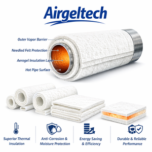 Feutre d'aérogels haute stabilité 20 mm pour l'isolation thermique des conduites pétrochimiques et la protection thermique des tuyauteries de raffinerie - Product Image 3