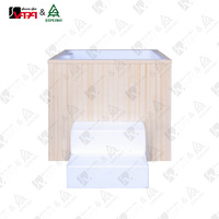 Baignoire rectangulaire en acrylique Vapa CT001, design moderne en bois de cèdre rouge, installation facile, bain de récupération avec refroidisseur externe