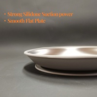 Vaisselle pour bébé en silicone de qualité alimentaire sans BPA, assiette et bol à ventouse, ensemble de repas moderne pour enfants, fabrication artisanale