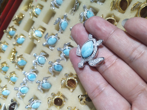 Entrega Más Rápida, Collar de Plata de Ley 925 con Gema Larimar, Hermosa Piedra Preciosa, el Mejor Lugar para Comprar Larimar en Línea - Product Image 5