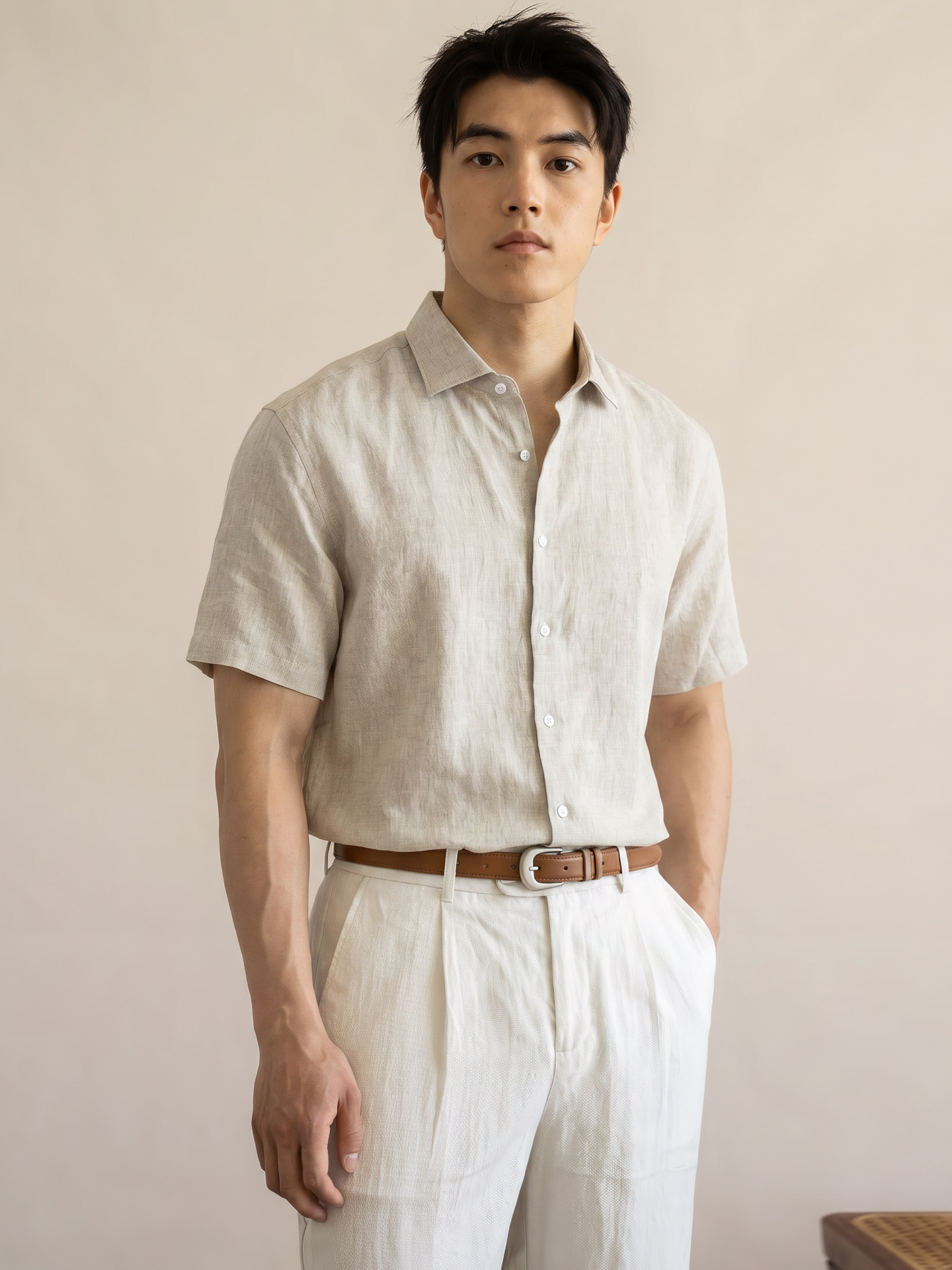 Apricot Short-Sleeve Shirt